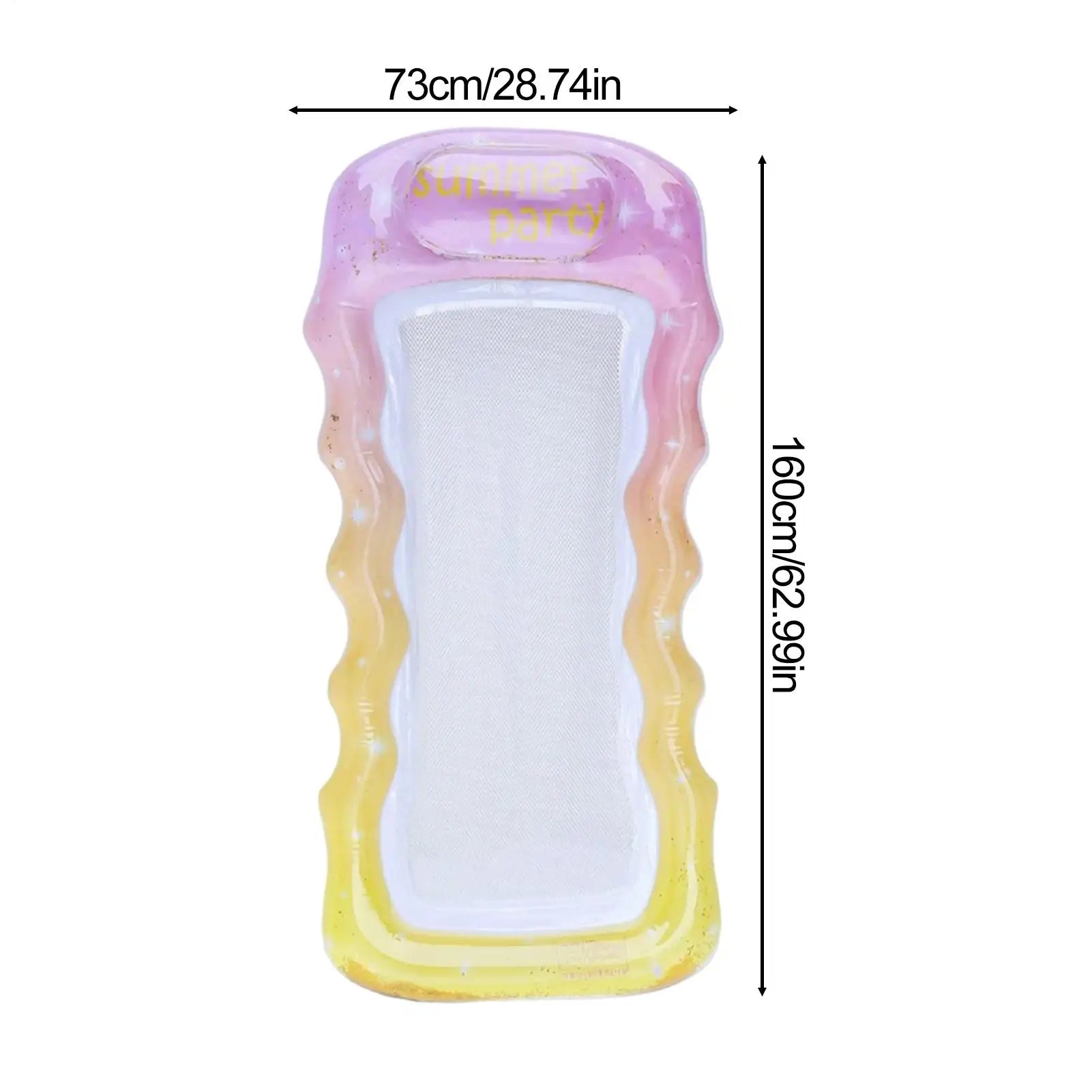 Ergonomic Inflatable Pool Lounger Tanning Bed for Beach & Lake