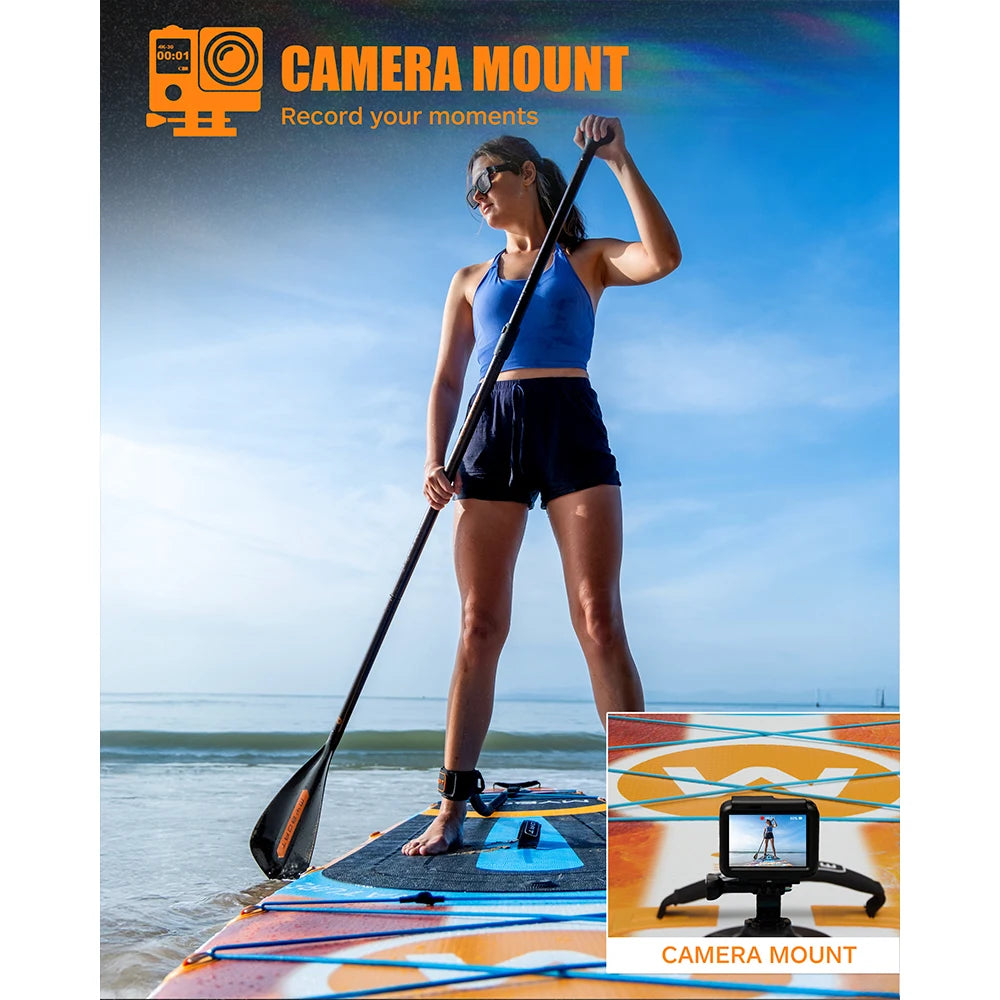 Inflatable Paddle Board 11'6" Wide SUP for Fishing and Touring