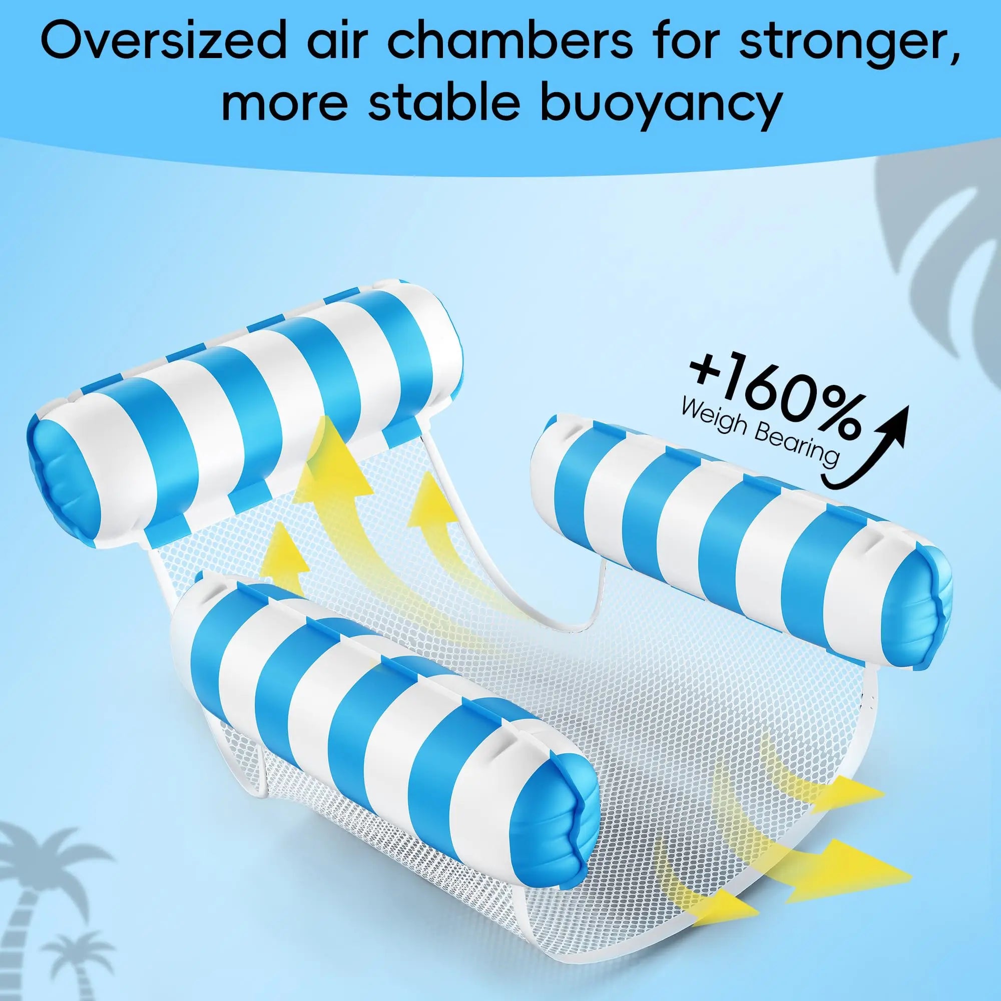 4-in-1 Inflatable Pool Hammock & Water Lounge Chair for Adults