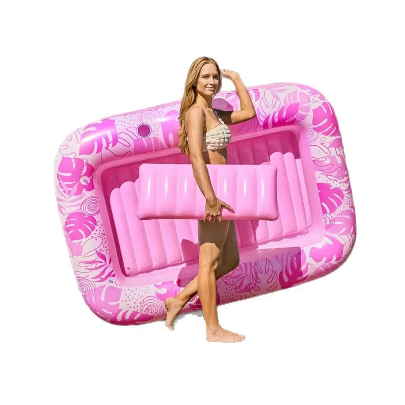 Inflatable Tanning Pool Lounger - Large Sunbathing Water Bed