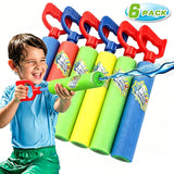 6-Pack Foam Water Gun Soakers for Kids Pool & Beach Summer Fun