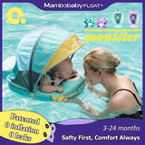 Mambobaby Air-Free Baby Pool Float with Sunshade for Infants 3-24M