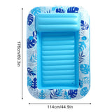 Inflatable Pool Lounger with Backrest & Cup Holders - Summer Float