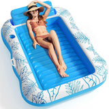 Inflatable Tanning Pool Lounge Chair - Floating Suntan Tub for Beach
