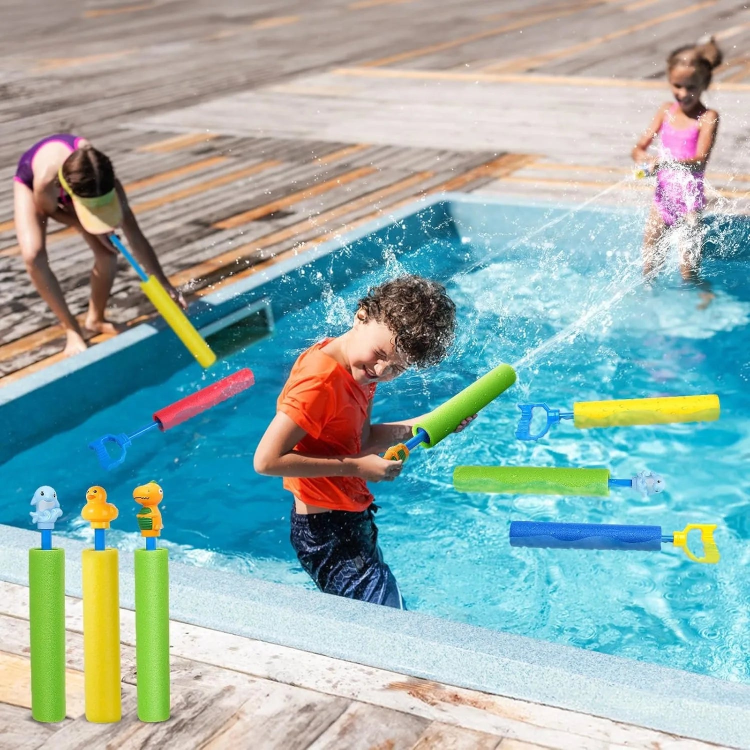 Kids Foam Water Gun Soaker Blasters for Pool & Beach