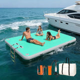 Inflatable Floating Dock PVC Water Island for Pool Lake & Beach