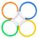4-Pack Kids Underwater Diving Rings - PVC Pool Training Toys