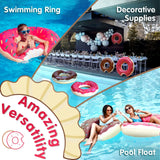 Inflatable Donut Pool Float - PVC Swimming Ring for Kids & Adults