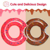 Inflatable Donut Pool Float - PVC Swimming Ring for Kids & Adults