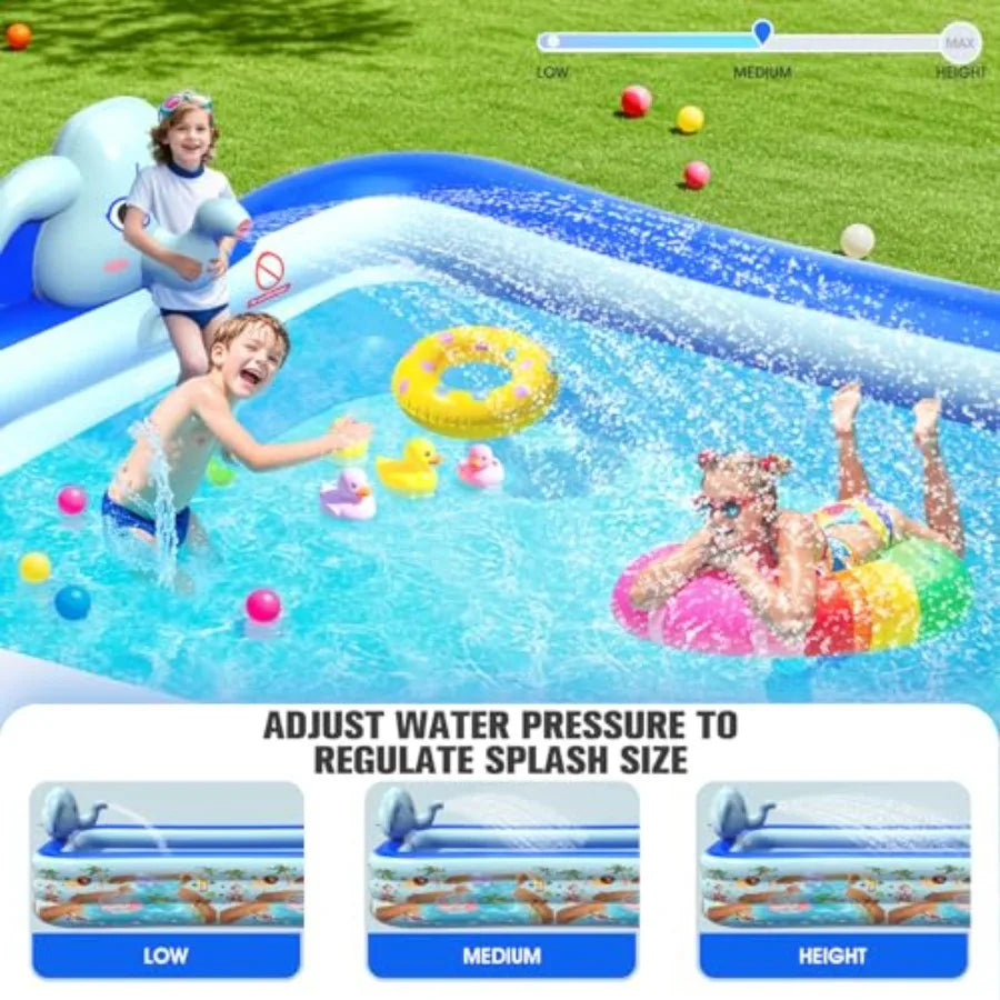 Inflatable Elephant Sprinkler Pool - Thickened PVC Family Pool