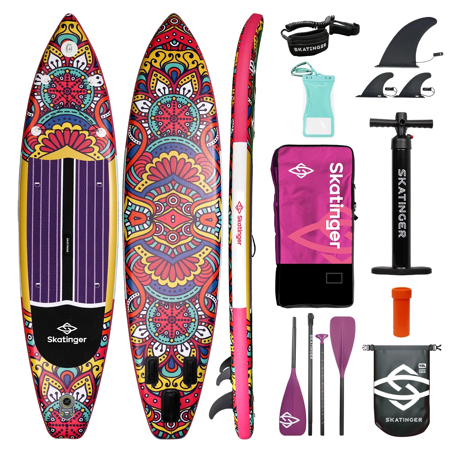 11'6" Inflatable Fishing Paddle Board - All-Around SUP