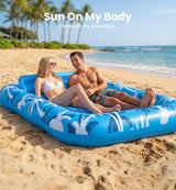 Inflatable Tanning Pool Lounger with Sprinkler - XL Sunbathing Float