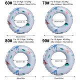 Dinosaur Print Inflatable Pool Ring - Durable PVC Water Float