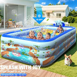 Inflatable Elephant Sprinkler Pool - Thickened PVC Family Pool