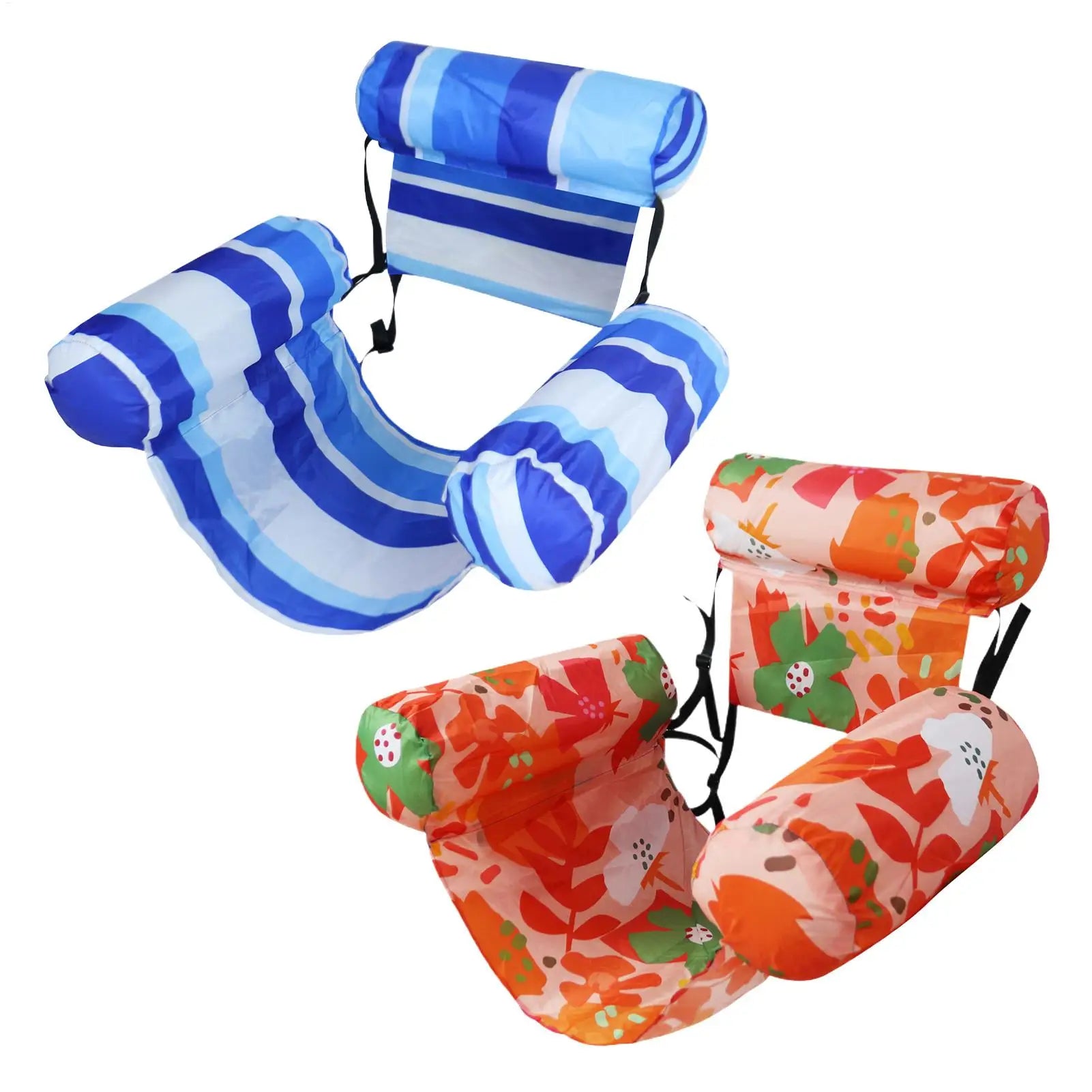 Inflatable Pool Float Chair Foldable Mesh Lounger for Adults & Kids