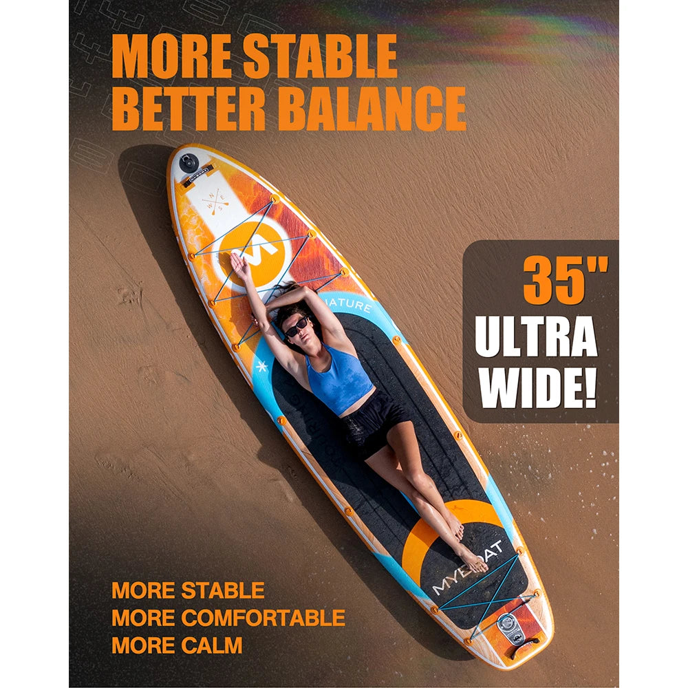 Inflatable Paddle Board 11'6" Wide SUP for Fishing and Touring