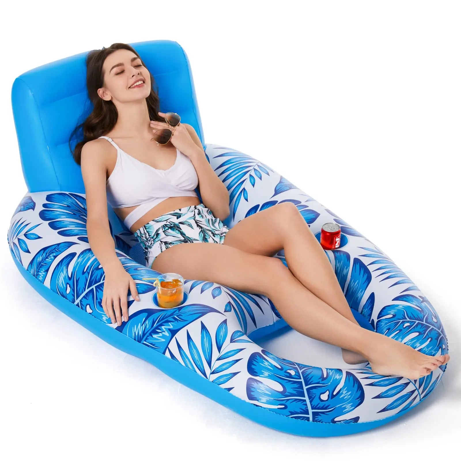 Inflatable Pool Lounger Float - Ergonomic Mesh Chair for Lake & Pool