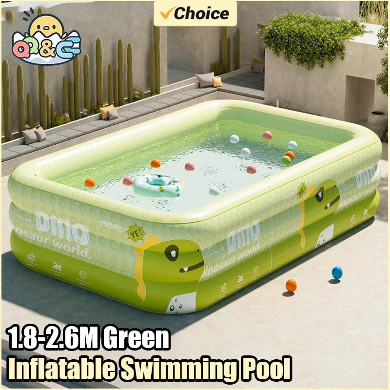 Large Inflatable Family Swimming Pool PVC Backyard Kids Play Center