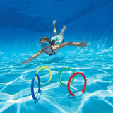 4-Pack Kids Underwater Diving Rings - PVC Pool Training Toys