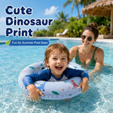 Dinosaur Print Inflatable Pool Ring - Durable PVC Water Float
