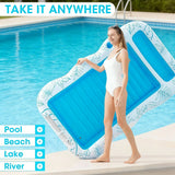 Oversized Floating Pool Lounger - Extra Thick Sunbathing Mat