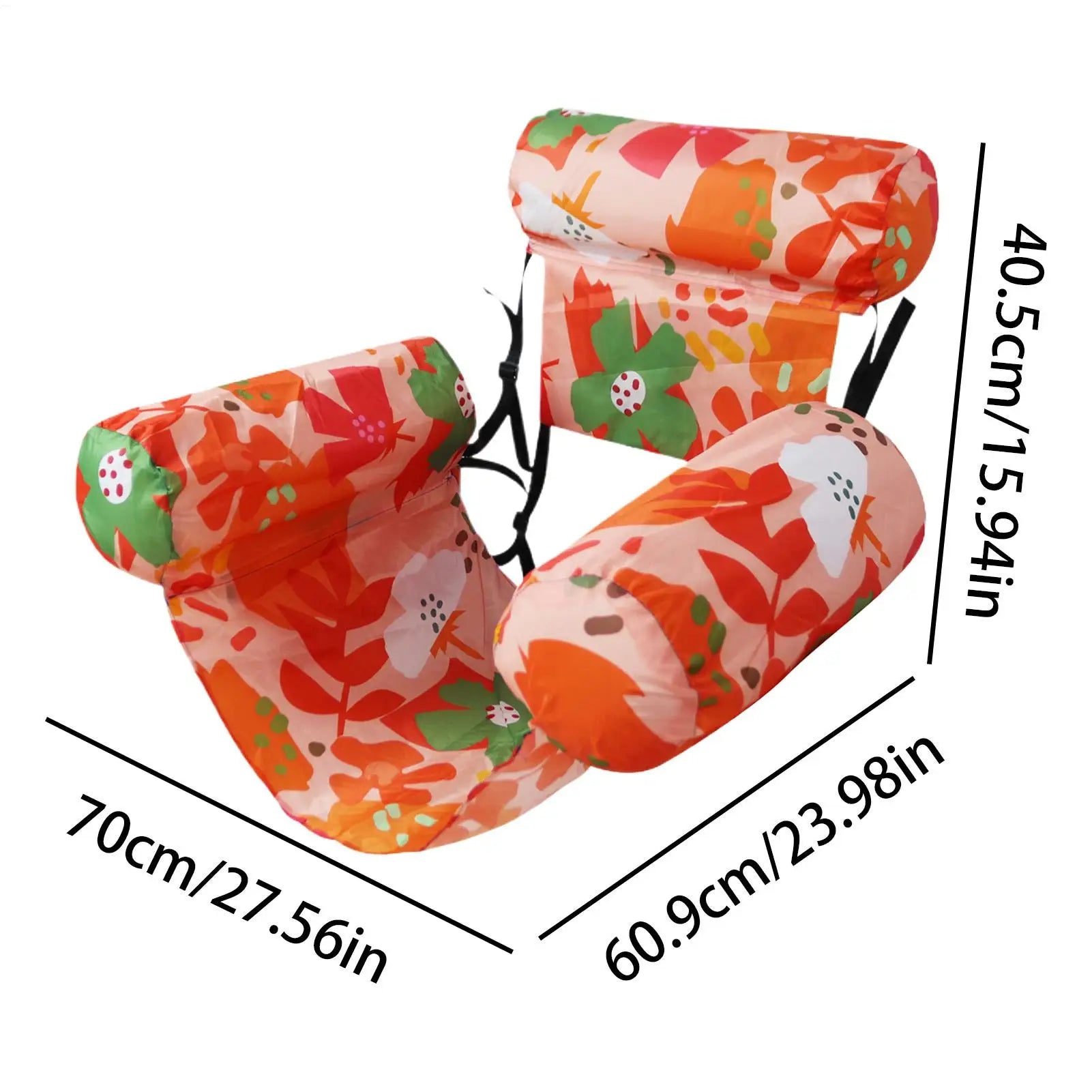 Inflatable Pool Float Chair Foldable Mesh Lounger for Adults & Kids