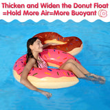 Inflatable Donut Pool Float - PVC Swimming Ring for Kids & Adults