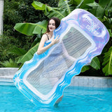 Ergonomic Inflatable Pool Lounger Tanning Bed for Beach & Lake