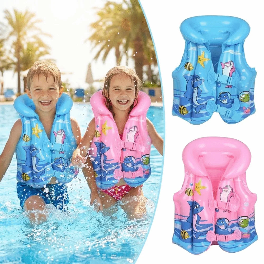 Kids Inflatable Safety Swim Vest | Durable PVC | Water Sports Aid