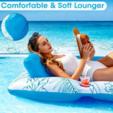 Oversized Floating Pool Lounger - Extra Thick Sunbathing Mat