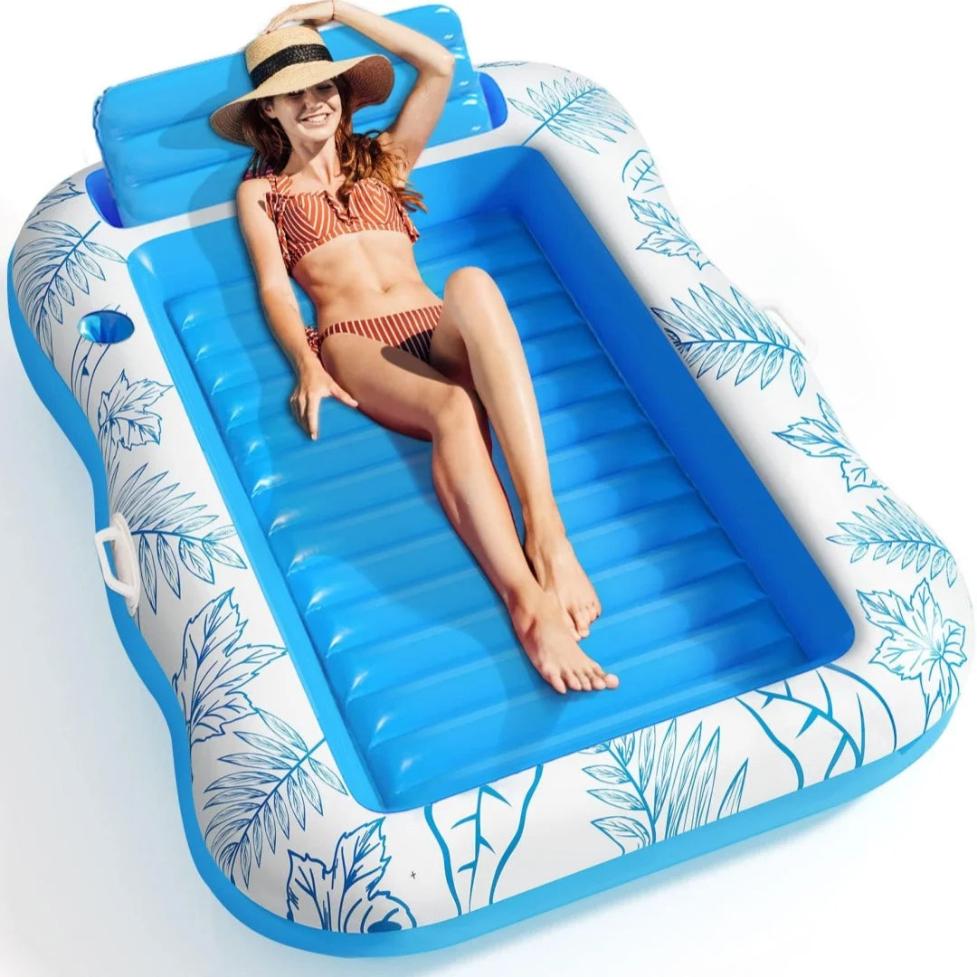 Oversized Floating Pool Lounger - Extra Thick Sunbathing Mat