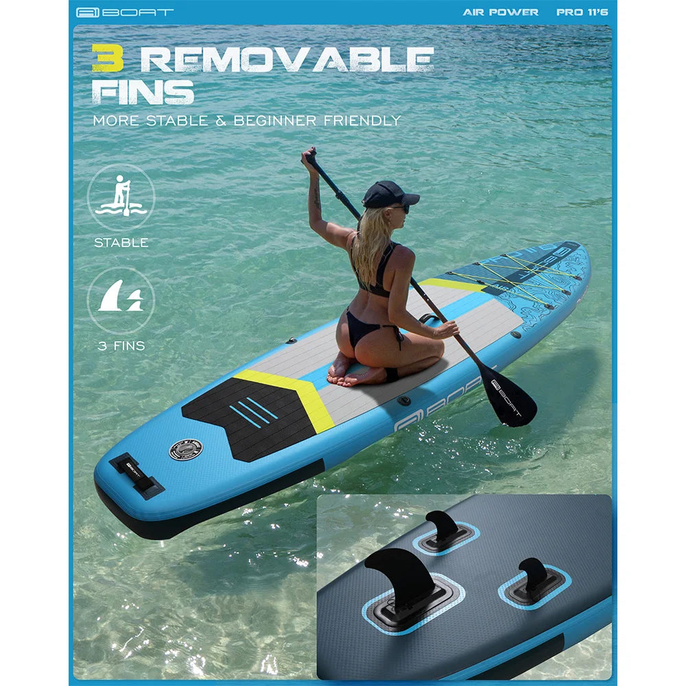 11'6" Inflatable SUP - Wide Fishing & Touring Paddle Board