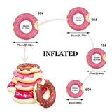 Inflatable Donut Pool Float - PVC Swimming Ring for Kids & Adults