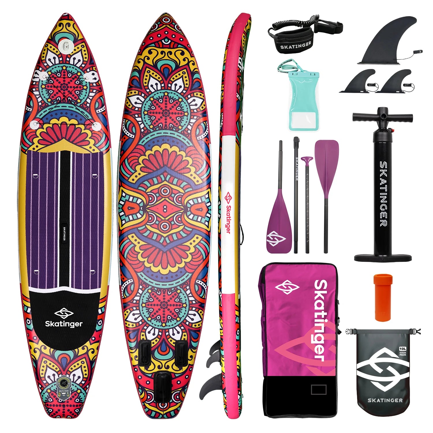 11'6" Inflatable Fishing Paddle Board - All-Around SUP