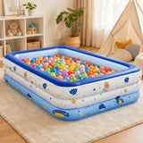 Inflatable Family Swimming Pool PVC Blow Up Pool for Backyard Garden