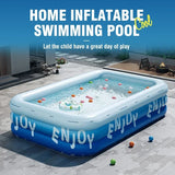 Inflatable Family Pool with Sunshade - Thickened PVC Outdoor Garden