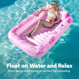 Inflatable Tanning Pool Lounger - Large Sunbathing Water Bed
