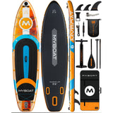 Inflatable Paddle Board 11'6" Wide SUP for Fishing and Touring