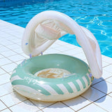 Kids Pool Float with Sun Canopy - Inflatable Swim Ring for Toddlers