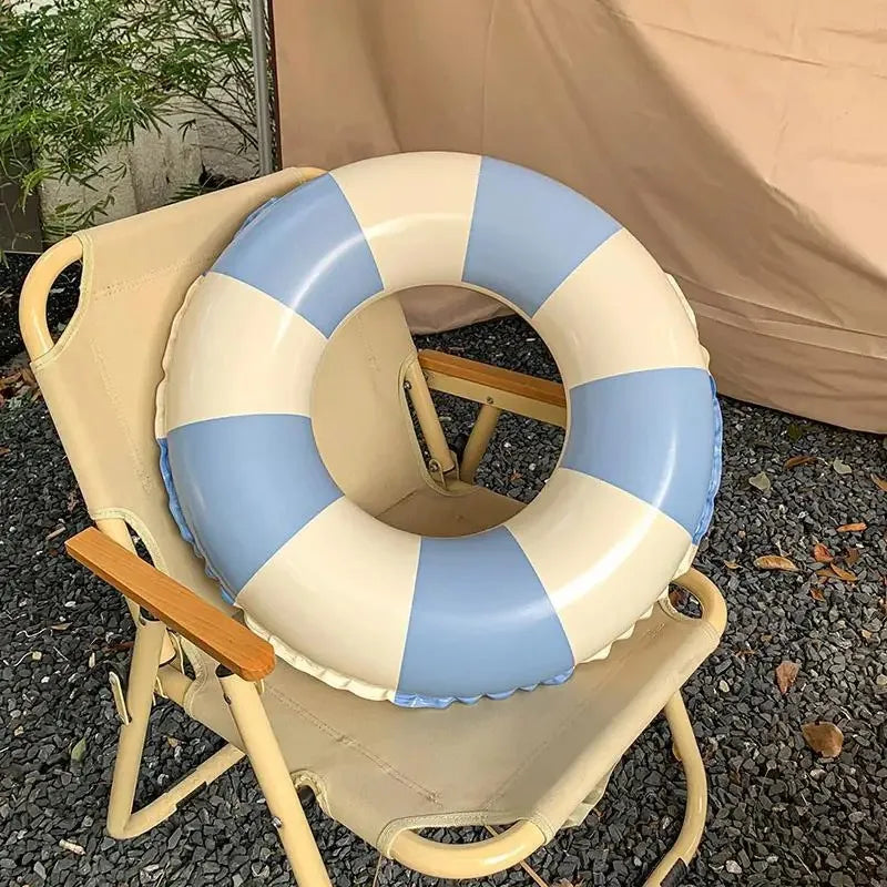 Donut Inflatable Pool Float - Durable PVC Swim Ring for Kids & Teens