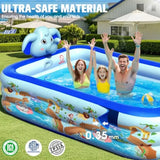 Inflatable Elephant Sprinkler Pool - Thickened PVC Family Pool