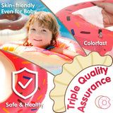 Inflatable Donut Pool Float - PVC Swimming Ring for Kids & Adults