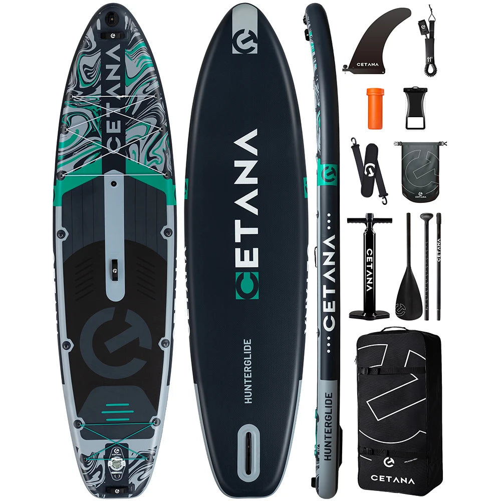 CETANA 11'6" Inflatable SUP Paddle Board - Wide Fishing & Touring Board