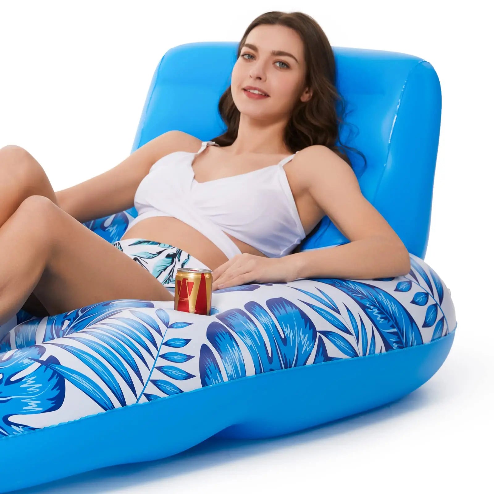 Inflatable Pool Lounger Float - Ergonomic Mesh Chair for Lake & Pool