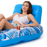 Inflatable Pool Lounger Float - Ergonomic Mesh Chair for Lake & Pool