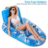 Inflatable Pool Lounger Float - Ergonomic Mesh Chair for Lake & Pool