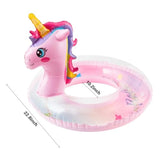 Pink Glitter Unicorn Pool Float - Inflatable Water Lounge for Summer